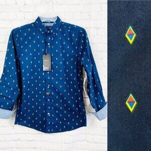 NEW Men's Long Sleeve Button Down Shirt Africa